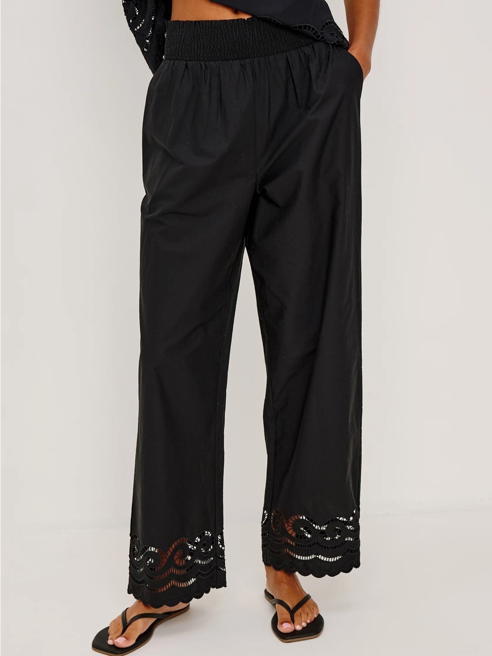 Rails NWT Henrik Pant Embroidered Black Size Medium